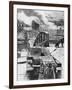 Destruction of Bridge over River Meuse by Belgians to Stop German Advance, World War 2, 1940-null-Framed Giclee Print