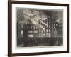 Destruction of Compton House, Church-Street, Liverpool, by Fire-null-Framed Giclee Print