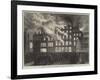 Destruction of Compton House, Church-Street, Liverpool, by Fire-null-Framed Giclee Print