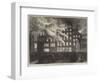 Destruction of Compton House, Church-Street, Liverpool, by Fire-null-Framed Giclee Print