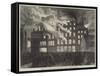 Destruction of Compton House, Church-Street, Liverpool, by Fire-null-Framed Stretched Canvas