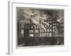 Destruction of Compton House, Church-Street, Liverpool, by Fire-null-Framed Giclee Print