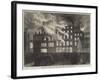 Destruction of Compton House, Church-Street, Liverpool, by Fire-null-Framed Giclee Print