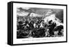 Destruction of Count Bismarck's Cuirassiers by the Mitrailleuse, C1870-null-Framed Stretched Canvas