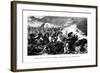 Destruction of Count Bismarck's Cuirassiers by the Mitrailleuse, C1870-null-Framed Giclee Print