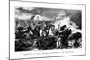 Destruction of Count Bismarck's Cuirassiers by the Mitrailleuse, C1870-null-Mounted Giclee Print