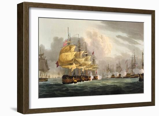 Destruction of Danish Fleet, Copenhagen, c.1801-Thomas Whitcombe-Framed Giclee Print