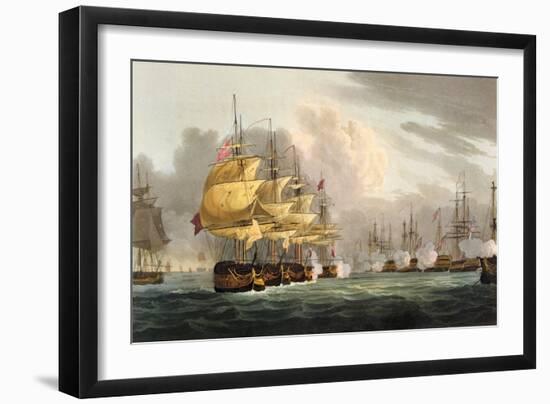 Destruction of Danish Fleet, Copenhagen, c.1801-Thomas Whitcombe-Framed Giclee Print