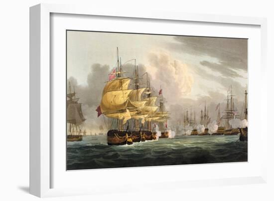 Destruction of Danish Fleet, Copenhagen, c.1801-Thomas Whitcombe-Framed Giclee Print