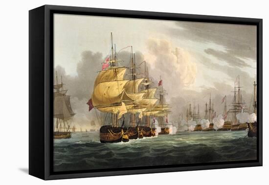 Destruction of Danish Fleet, Copenhagen, c.1801-Thomas Whitcombe-Framed Stretched Canvas