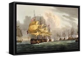 Destruction of Danish Fleet, Copenhagen, c.1801-Thomas Whitcombe-Framed Stretched Canvas