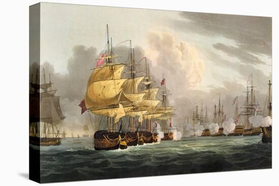 Destruction of Danish Fleet, Copenhagen, c.1801-Thomas Whitcombe-Stretched Canvas