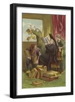 Destruction of Don Quixote's Library-Sir John Gilbert-Framed Giclee Print