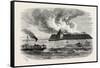 Destruction of Fort Ocracoke, USA, 1870s-null-Framed Stretched Canvas