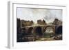 Destruction of Houses on Pont Notre-Dame in 1786-Hubert Robert-Framed Giclee Print