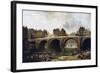 Destruction of Houses on Pont Notre-Dame in 1786-Hubert Robert-Framed Giclee Print