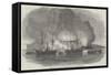 Destruction of Lagos, on the West Coast of Africa, by the British Squadron-null-Framed Stretched Canvas
