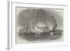 Destruction of Lagos, on the West Coast of Africa, by the British Squadron-null-Framed Giclee Print