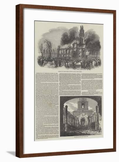 Destruction of Limehouse Church by Fire-null-Framed Giclee Print