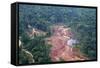 Destruction of Rainforest Caused by Gold Mining, Guyana, South America-Mick Baines & Maren Reichelt-Framed Stretched Canvas