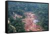 Destruction of Rainforest Caused by Gold Mining, Guyana, South America-Mick Baines & Maren Reichelt-Framed Stretched Canvas