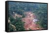 Destruction of Rainforest Caused by Gold Mining, Guyana, South America-Mick Baines & Maren Reichelt-Framed Stretched Canvas