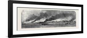 Destruction of Russian Stores at Gheisk, in the Sea of Azoff-null-Framed Premium Giclee Print