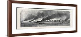 Destruction of Russian Stores at Gheisk, in the Sea of Azoff-null-Framed Giclee Print