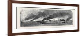 Destruction of Russian Stores at Gheisk, in the Sea of Azoff-null-Framed Giclee Print