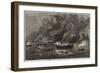 Destruction of Ships by Fire in Bordeaux Harbour-null-Framed Giclee Print