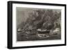 Destruction of Ships by Fire in Bordeaux Harbour-null-Framed Giclee Print