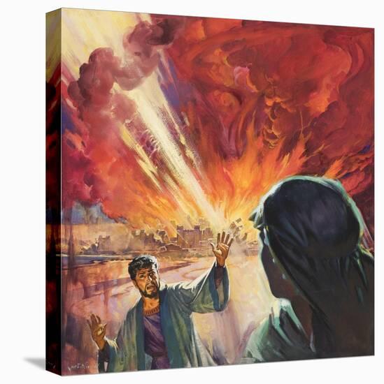 Destruction of Sodom and Gomorah-McConnell-Stretched Canvas