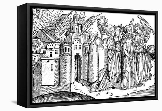 Destruction of Sodom and Gomorrah by Earthquake, 1493-null-Framed Stretched Canvas