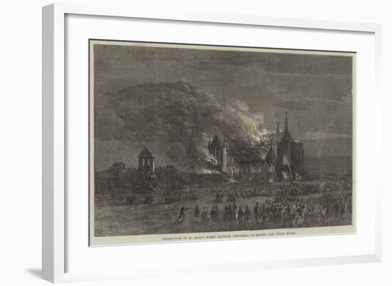 Destruction of St Mary's Roman Catholic Cathedral at Sydney, New South Wales-null-Framed Giclee Print