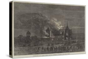 Destruction of St Mary's Roman Catholic Cathedral at Sydney, New South Wales-null-Stretched Canvas