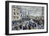 Destruction of Tea at Boston Harbor-Currier & Ives-Framed Giclee Print