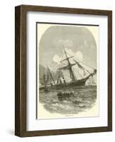 Destruction of the Alabama, June 1864-null-Framed Giclee Print