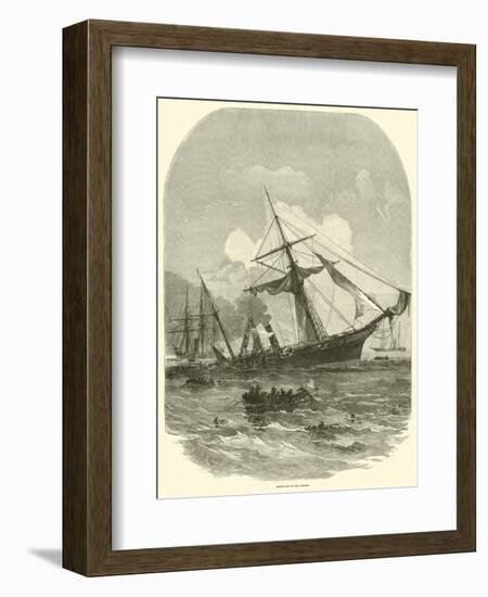 Destruction of the Alabama, June 1864-null-Framed Giclee Print