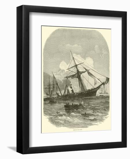 Destruction of the Alabama, June 1864-null-Framed Giclee Print