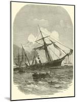 Destruction of the Alabama, June 1864-null-Mounted Giclee Print