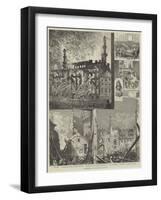 Destruction of the Alhambra Theatre-Alfred Courbould-Framed Giclee Print