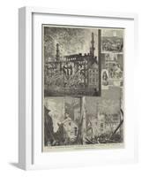 Destruction of the Alhambra Theatre-Alfred Courbould-Framed Giclee Print