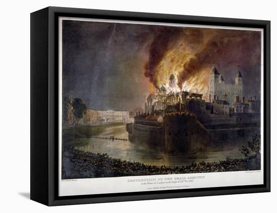 Destruction of the Armoury in the Tower of London by Fire, October 1841-William C Smith-Framed Stretched Canvas