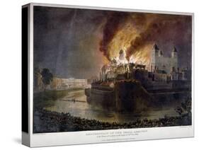 Destruction of the Armoury in the Tower of London by Fire, October 1841-William C Smith-Stretched Canvas