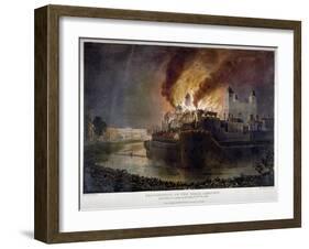 Destruction of the Armoury in the Tower of London by Fire, October 1841-William C Smith-Framed Giclee Print