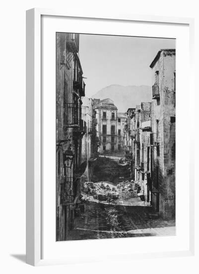 Destruction of the Castres Quarter, Palermo, 1860-Gustave Le Gray-Framed Photographic Print