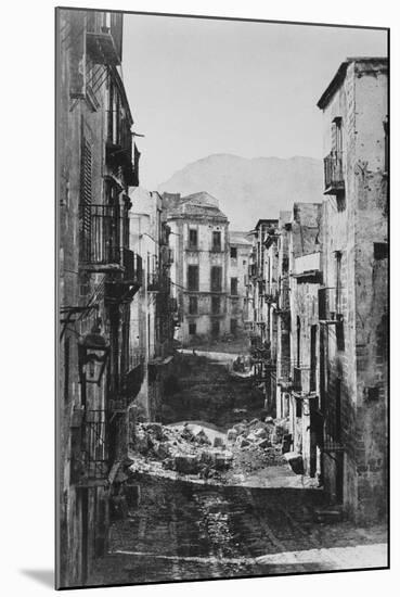 Destruction of the Castres Quarter, Palermo, 1860-Gustave Le Gray-Mounted Photographic Print