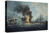 Destruction of the Danish Fleet During the Battle of Copenhagen, April 2, 1081-null-Stretched Canvas