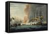 Destruction of the Danish Fleet During the Battle of Copenhagen, April 2, 1801-null-Framed Stretched Canvas