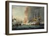 Destruction of the Danish Fleet During the Battle of Copenhagen, April 2, 1801-null-Framed Giclee Print